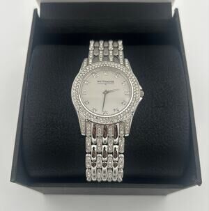 Wittnauer Krystal Collection Crystal Bezel Watch Sapphire Extra Link NEW BATTERY
